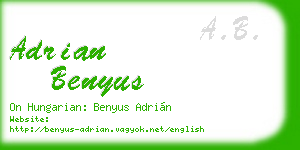 adrian benyus business card